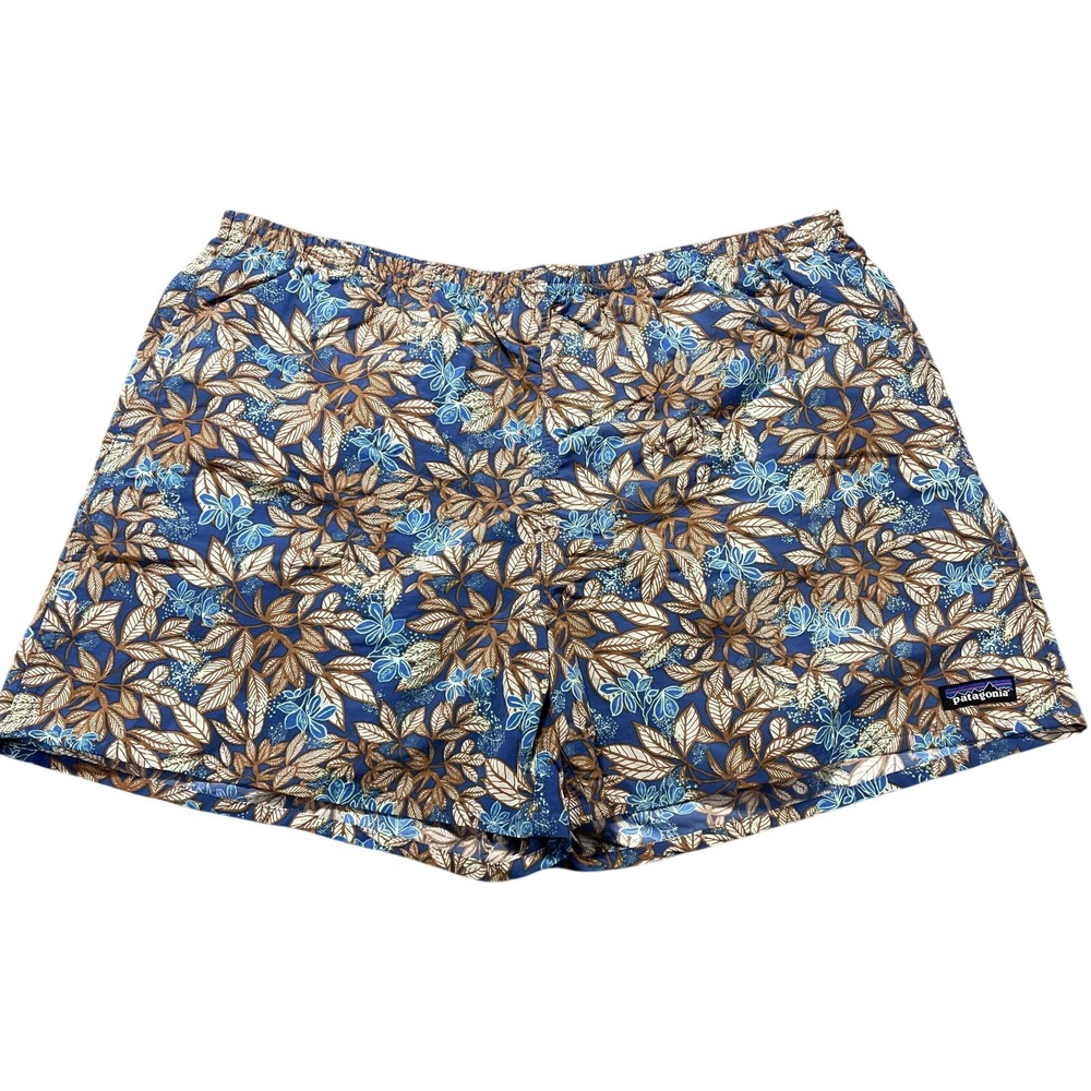 Patagonia Shorts Mens 2XL‎ Blue Baggies Floral Swim Trunks Quick Dry Hawaiian